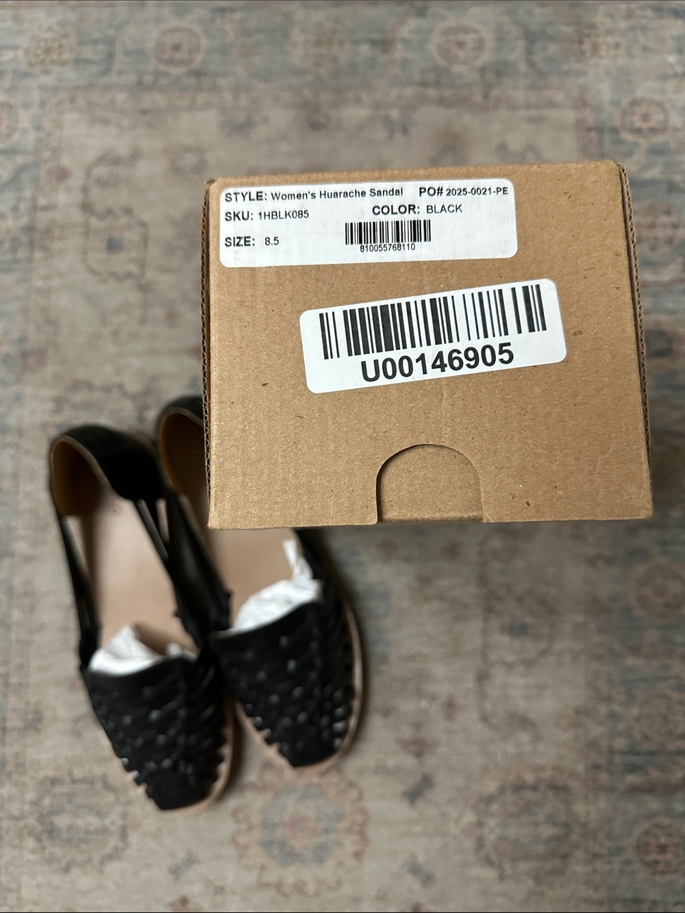 Nisolo Black Huarache Woven Leather Women’s Flats Sandal 8.5 ~ BRAND NEW - Picture 6 of 6